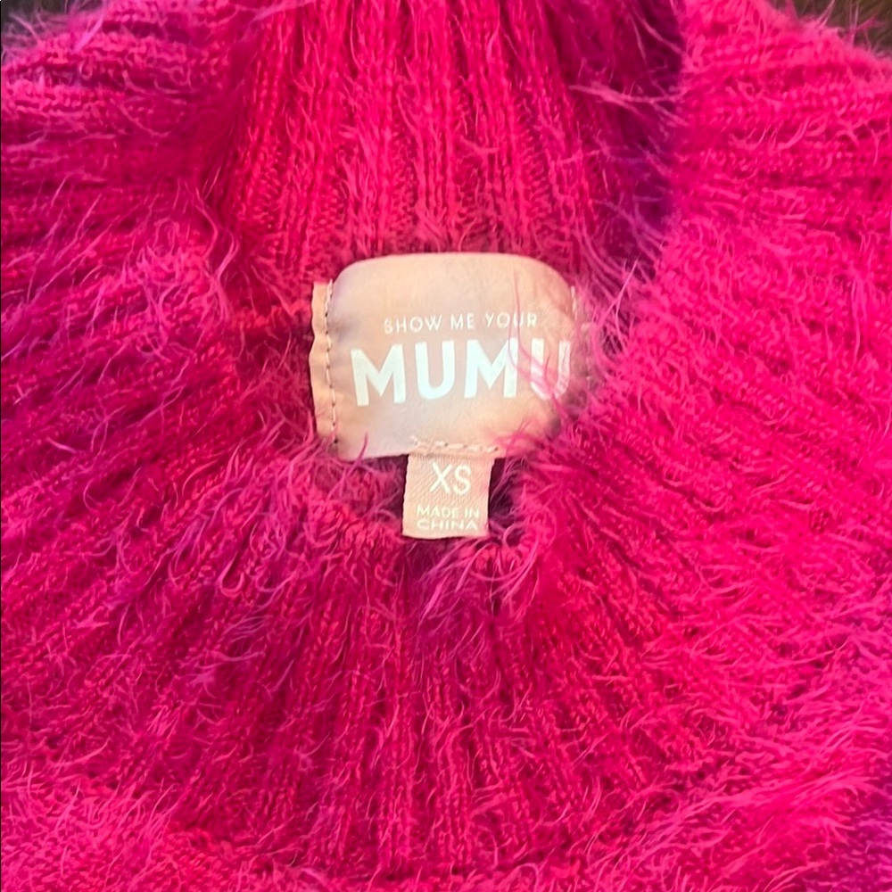 Show Me Your Mumu Vienna Balletcore Feminine Sweater Hot Pink XS EUC - Picture 2 of 4